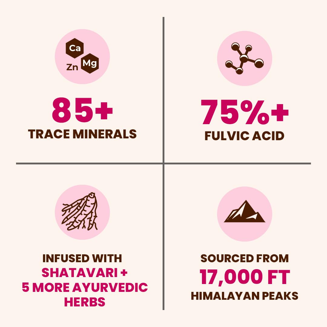 Natruveda Shilajit Honey Sticks for Women, 12 Sticks – Caramel | 300 mg Himalayan Shilajit Resin + Shatavari & 5 Ayurvedic Herbs | Lab Tested | Energy & Hormonal Balance Support