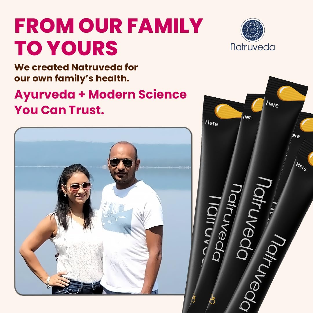 Natruveda Shilajit Honey Sticks for Women, 12 Sticks – Caramel | 300 mg Himalayan Shilajit Resin + Shatavari & 5 Ayurvedic Herbs | Lab Tested | Energy & Hormonal Balance Support