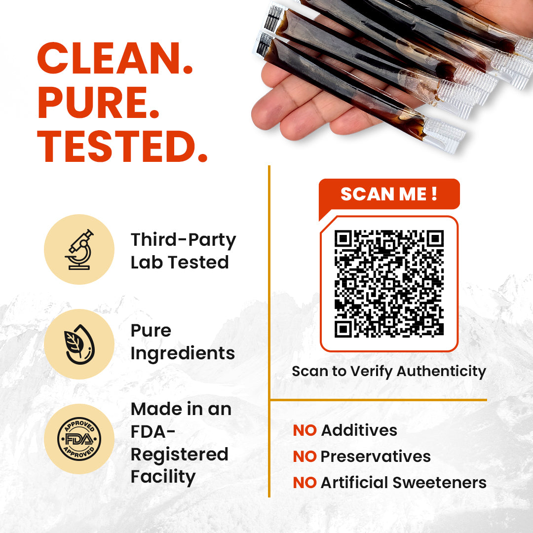 Shilajit Honey Sticks – Pure Himalayan Shilajit Resin Infused with Natural Honey