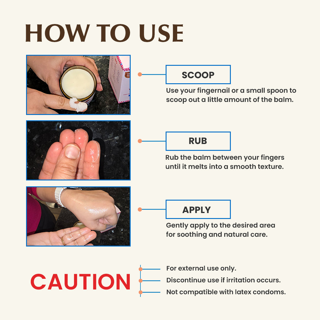 Natruveda  Natural Vulva Balm | Rose & Sandalwood | Natural Relief for Odor, Dryness & Chafing | 3.53 Oz (100gm)