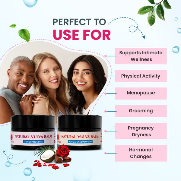 Natruveda Natural Vulva Balm | Discovery Pack | 0.35 oz (10 + 10 gm)