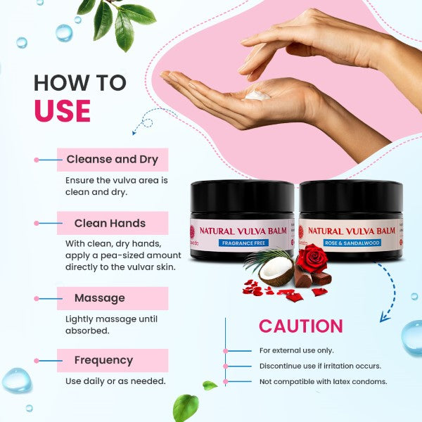 Natruveda Natural Vulva Balm | Discovery Pack | 0.35 oz (10 + 10 gm)