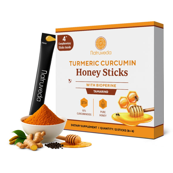 Natruveda Turmeric Curcumin Honey Sticks