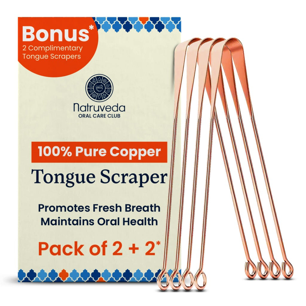 Natruveda 100% Pure Copper Tongue Scraper