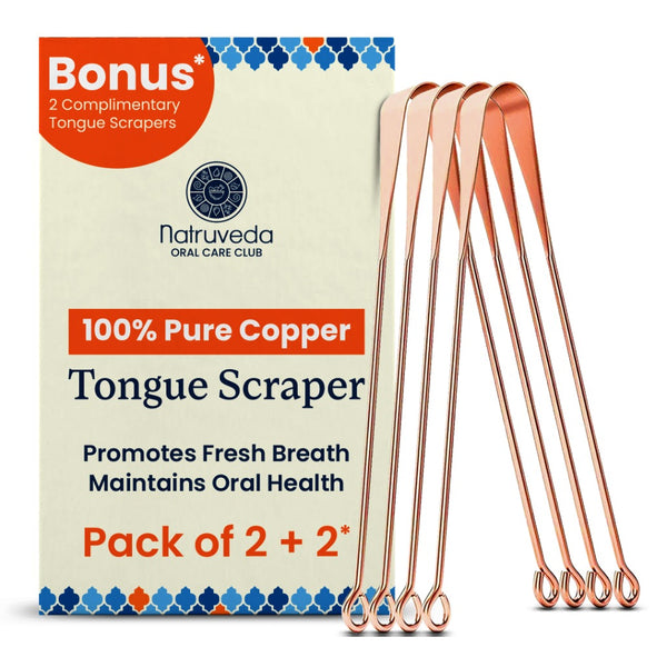 Natruveda 100% Pure Copper Tongue Scraper