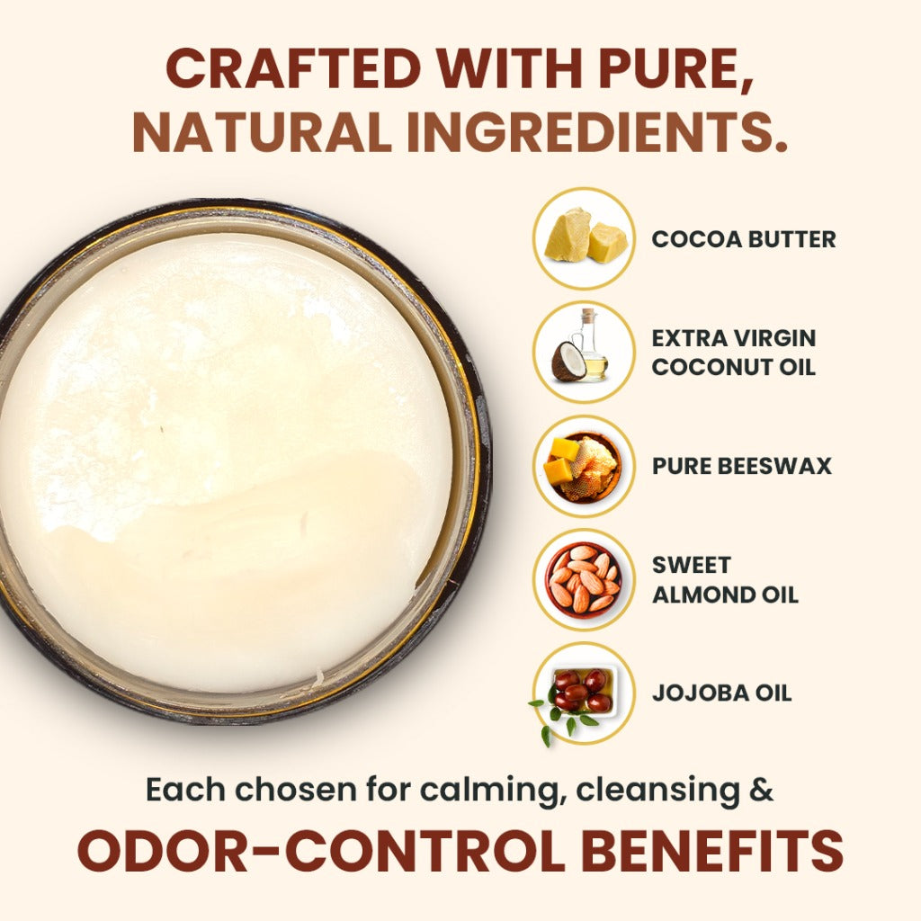 Natruveda Natural Vulva Balm | Cocoa Butter | 3 oz (85g)