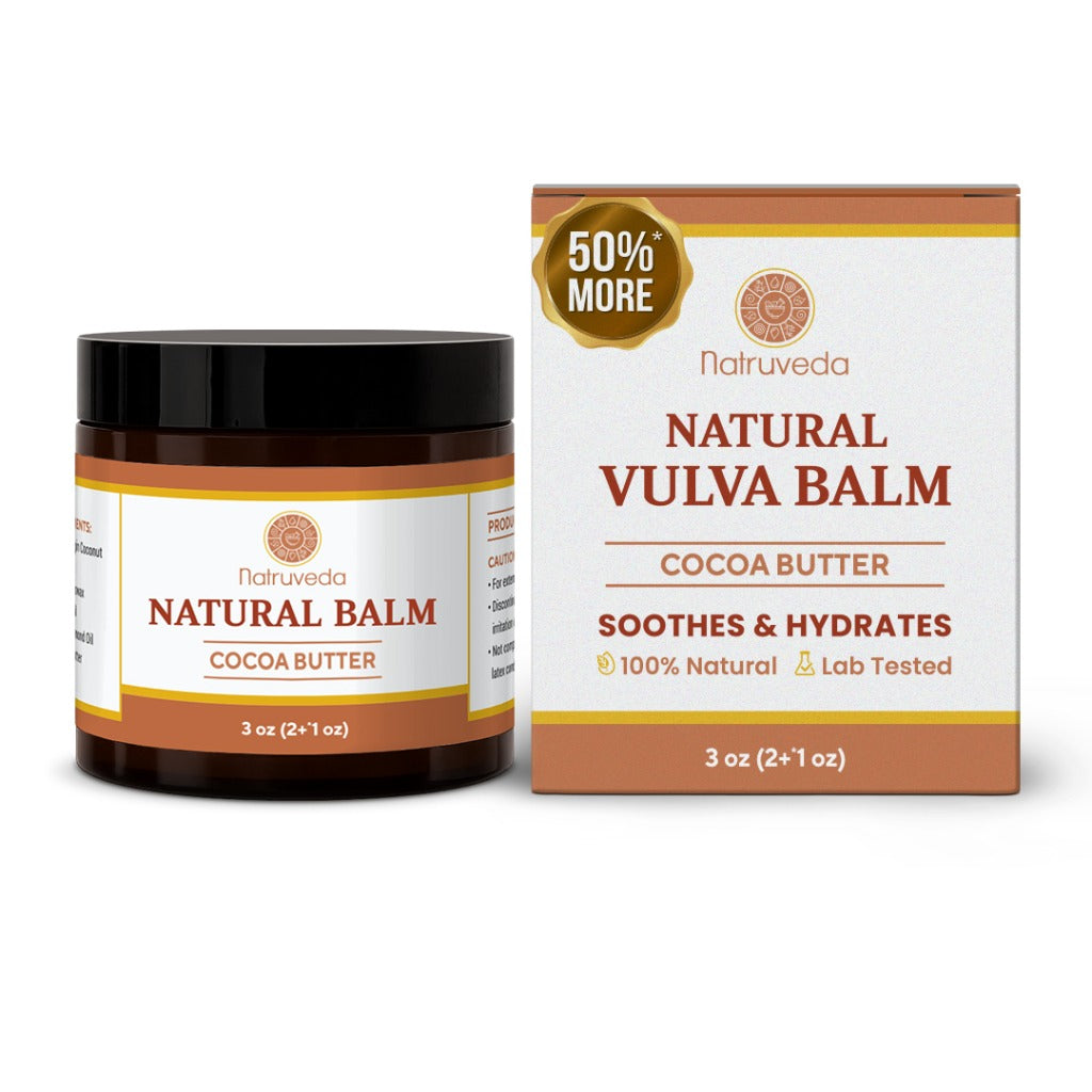 Natruveda Natural Vulva Balm | Cocoa Butter | 3 oz (85g)