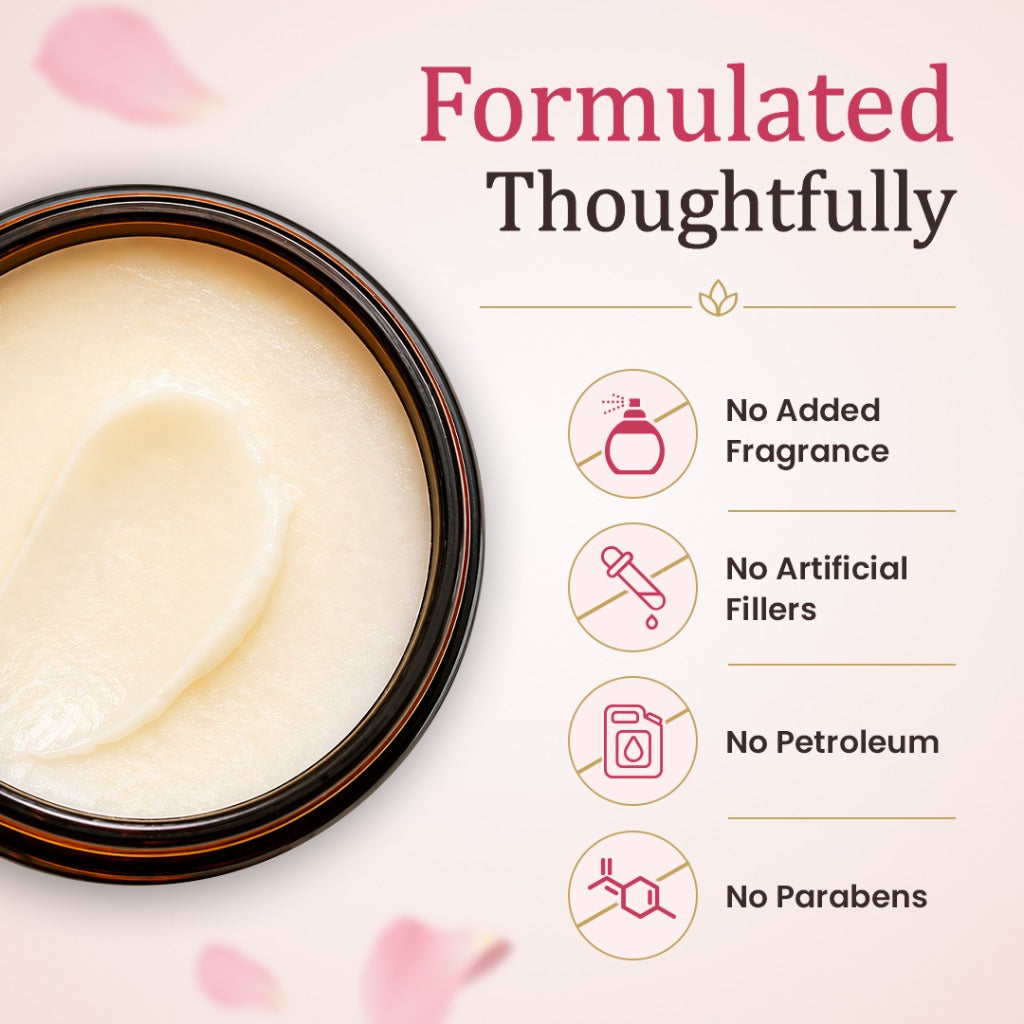 Natruveda Natural Vulva Balm | Rose & Sandalwood | Natural Relief for Odor, Dryness & Chafing | 3 oz (85g)