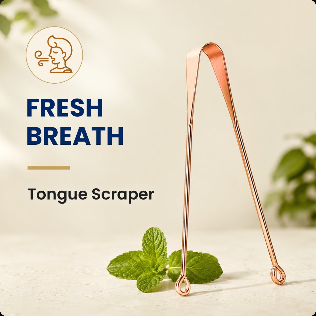 Pure Copper Tongue Scraper